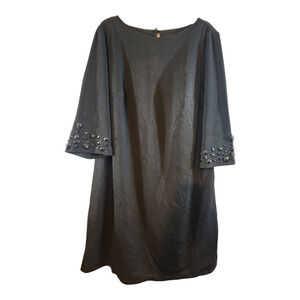 Lux II black dress plus sz 20w embelished sleeves